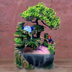Настільний декоративний фонтан/водоспад/зволожувач повітря Lucky Tree з підсвічуванням та генератором пари (атомайзер) (sv1113-3)