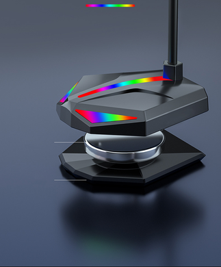 Подставка для гарнитуры SV H3 RGB с AUX входом 291*116*29,6 мм Черный (sv3114)