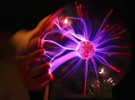 Настільна сенсорна лампа SV з блискавками RGB, плазмовий шар Чорний (sv101328)