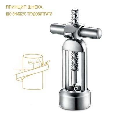 Штопор для бутылок SV с оригинальным дизайном Серебристый (sv2772)