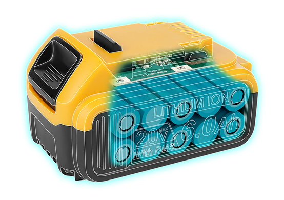 Аккумулятор SV для инструмента DeWalt 18 В - 20 В  5Ah Желтый (sv3804)
