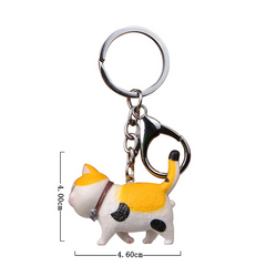 Брелок с стиле кота  4.6*4cm Черный+белый+желтый (sv1557)