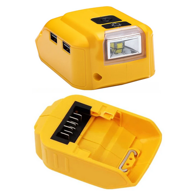 Адаптер SV DCB090 A901 для акумуляторів DeWalt USB, USB Type C, DC з ліхтариком (sv3769)