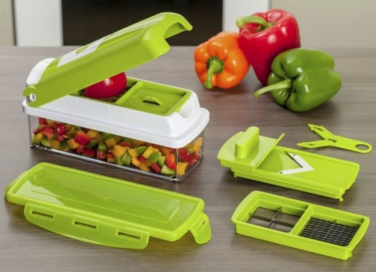 Овочерізка NICER DICER plus з 7 насадками Салатова (sv1240)