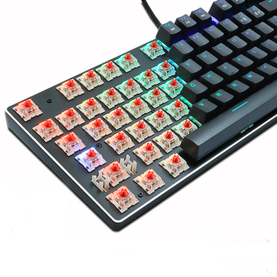 Игровая механическая проводная клавиатура ZUOYA  Х61 с подсветкой  RGB 87 клавиш Русский/Английский Красные переключатели  (sv0062)