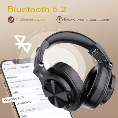 Наушники Oneodio Fusion A70 Bluetooth 5.2  Hi-Res Беспроводная Профессиональные (sv3626)
