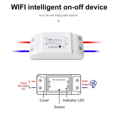 Умный выключатель света Wi-Fi, универсальный таймер-выключатель, приложение Smart Life, беспроводной пульт дистанционного управления (sv3040)