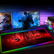 Игровая поверхность SV RGB "Bloody" с подсветкой 300x900x3mm для геймеров Черный (sv2405-7)