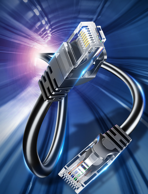 Патч корд кабель Essager для интернета Cat 6 RJ45 высокоскоростной 50 см Black (sv2594-05)