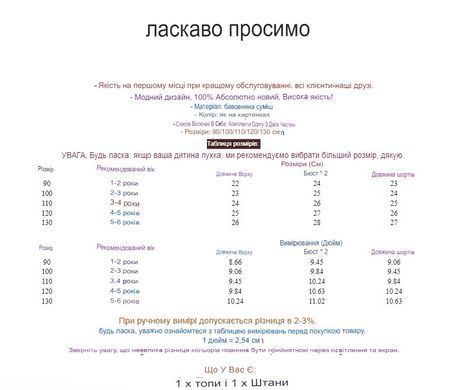 Дитячий літній комплект SV (топ+шорти) для дівчинки 1-2 роки 90 см Чорний (sv2939-5)