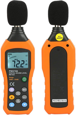 Вимірник рівня шуму PEAKMETER PM6708, високоточний РК-дисплей, цифровий вимірювач рівня звуку, тестер для вимірювання шуму (sv2454)