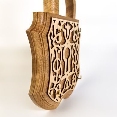 Ключница деревянная  Handmade "Замок" 19x13 cm, Коричневый