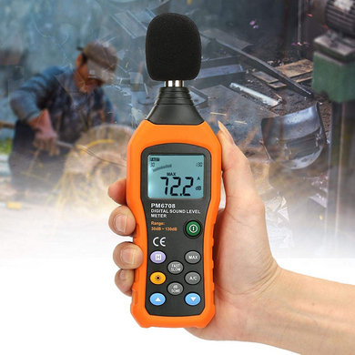 Вимірник рівня шуму PEAKMETER PM6708, високоточний РК-дисплей, цифровий вимірювач рівня звуку, тестер для вимірювання шуму (sv2454)