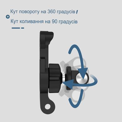Пряжка з поворотом на 360&deg;, подвійний J-подібний гачок, швидкознімний для рюкзака для GO PRO екшн камер (sv3355)